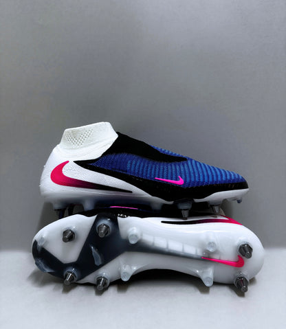 Nike Phantom 6 High Elite SG Blau/Pink/Weiß